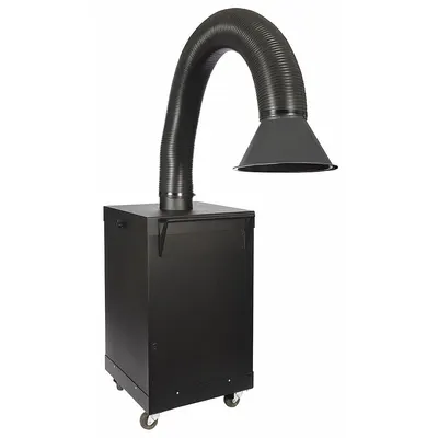 EXTRACT-ALL Fume Extractor: 800 cfm, 6 ft Arm Lg - Single-Arm Mobile Welding Fume Extractors