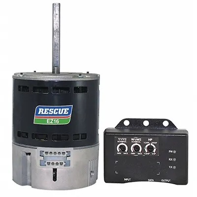 U.S. MOTORS Direct Drive Blower Motor: RESCUE EZ16, 48Y Frame Size, Belly Band, ECM - RESCUE® Series EC Motors