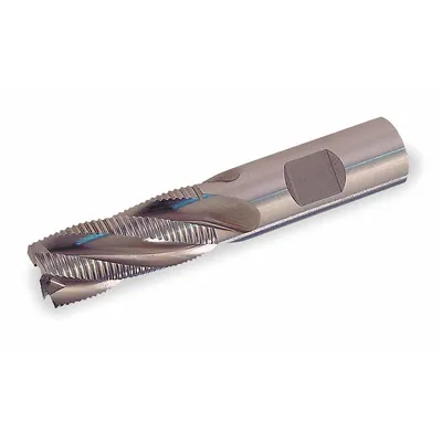 CLEVELAND Roughing End Mill: Cobalt, TiAlN Coated, 5 Flute, Fine Pitch, 1" Mill Dia - General Purpose Cobalt Roughing End Mills