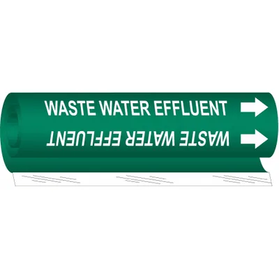 BRADY Waste Water Effluent Wrap-Around Pipe Marker - Waste Water Effluent Wrap-Around Pipe Markers