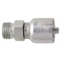 PARKER Hydraulic Crimp Fitting: Steel x Steel, Straight, -4 For Hose Dash Size, Male x Genderless (MPN 1D043-8-4)