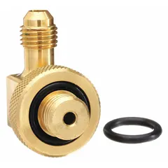This adapter kit includes three 1/4 in NPT quick connect x 1/4 in flare 90° swivel fittings. Designed for use with backflow preventer test kits, it connects the test kit to test cocks on reduced pressure principle assemblies for pressure readings. Compatible with Mfr. Model No. 847 and Part Nos. 34CU33, 34CU34, 34CU35, 6AJV6.