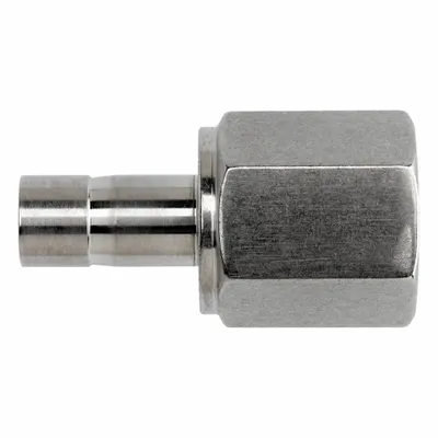 BRENNAN INDUSTRIES Compression Fitting Straight: 1/4 in OD x 1/4 in Pipe Fitting - Clean & Bagged Single-Ferrule Stainless Steel Fittings