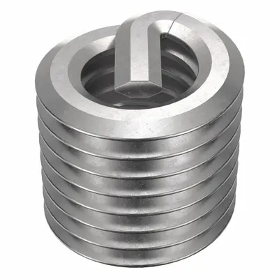 HELI-COIL Helical Insert: Tanged Tang Style, Free-Running, M3-0.50 Thread Size, Plain - Free-Running Tanged Helical Inserts