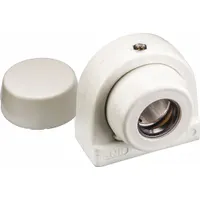 This NTN pillow block ball bearing features a polymer housing with tapped base for direct mounting. It includes both open and closed end caps to accommodate shaft passage or seal the housing. The 3/8"-16 mounting bolt size and corrosion-resistant construction suit washdown environments in food processing and packaging applications