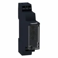 SCHNEIDER Time Delay Relay: DIN-Rail Mounted, 12V AC/DC, 8 A, 6 Pins/Terminals, 1 sec – 100 hr (MPN RE17RMJU)