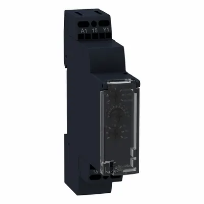 SCHNEIDER Time Delay Relay: DIN-Rail Mounted, 12V AC/DC, 8 A, 6 Pins/Terminals - DIN-Rail Mounted Relays