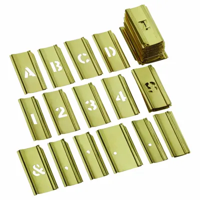 SKILCRAFT Brass Interlocking Stencil Set - Brass Interlocking Stencil Sets
