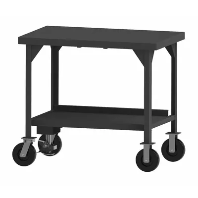 DURHAM MFG Workbench: Fixed Ht, Steel, 72 in x 36 in - Steel-Top Mobile Worktables