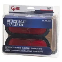 GROTE Trailer Lighting Kit: Incandescent, Trailer Light, Red, Oval, 4 1/16 in Overall Ht, Pigtail (MPN 53082-5)