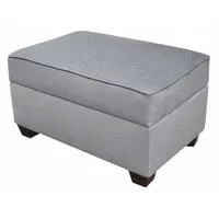 DUOBED Storage Ottoman: Gray, 36 in Overall Wd, 24 in Overall Dp, 18 in Overall Ht, Black (MPN IMSOS-AQ)