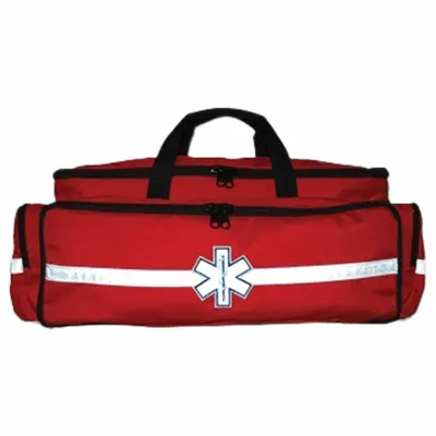 FIELDTEX Emergency Medical Kit: 315 Components, Nylon, Bag, Red, Medication Included - Duffel Bag Trauma Kits