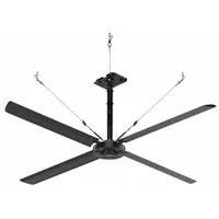 HUNTER INDUSTRIAL Ceiling Fan: 55,119 cfm Airflow, 10 ft Blade Dia, Variable Speeds, 240V AC, Silver (MPN E10-23I-IP-LG)
