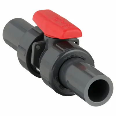 SPEARS Manual Two-Way Ball Valve: 1/2 in, PVC, Straight, Socket x Socket, Std Port Ball Port - PVC Ball Valves
