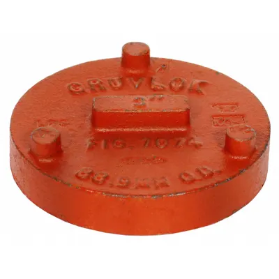 GRUVLOK Cap: Solid Cap, 5 in, Ductile Iron, 1,000 psi - Grooved Pipe Fittings