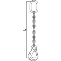 PEWAG Chain Sling: 9/32 in Chain Trade Size, 63 Chain Grade, Sling Hook, Stainless Steel, Fixed (MPN 7G63SOS/10)