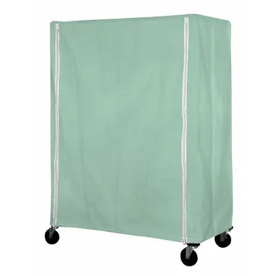 EAGLE GROUP Utility Cart Cover: Green, Nylon, Zipper, 72 in Wd, 74 in Ht - Zipper Mildew-Resistant Coated Nylon Covers