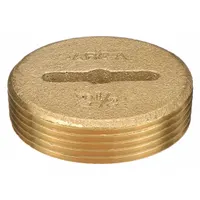AB&A Cover: 2 1/2 in Overall Dia, 2 1/2 in Overall Ht, Brass, Brass, Brass, Screw-In (MPN 60362)