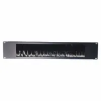 VIDEO MOUNT PRODUCTS Brush Plate Filler: 1 Rack Units, 19 in Overall Wd, 1 3/4 in Overall Ht, Black (MPN ER-BP2)