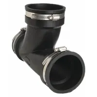 FERNCO Flexible Tee: PVC, For 1 1/2 in Pipe, Iron/PVC/Steel, 5 13/16 in Overall Lg, Drain/Vent (MPN QT-150)