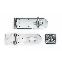 SUGATSUNE Hasp: Stainless Steel, 1 1/2 in Ht, 1 3/8 in Lg, 4 1/2 in Wd (MPN HP-645S)
