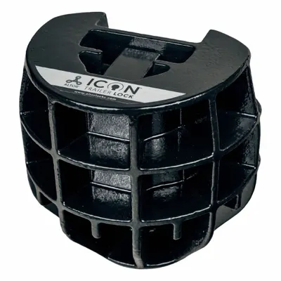 ALTOR LOCKS Coupler Lock: Black, Stainless Steel, Powder Coated - Coupler Locks