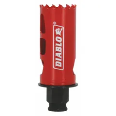 This 1-1/4 inch diameter bi-metal hole saw cuts through wood, metal, and plastic. With 4 teeth per inch and a maximum cutting depth of 2-3/8 inches, it is suited for electrical, plumbing, and HVAC installations. The Snap-Lock Plus™ design allows secure attachment to an arbor (sold separately).
