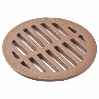 JAY R. SMITH MFG. CO Strainer: A, Round, 7 7/8 in Overall Dia, 3/4 in Overall Ht, Cast Iron - Light-Duty Floor Drain Grates (Class A)