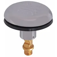APPROVED VENDOR Drain Stopper: Plastic, Chrome-Plated, Black, Pop Up (MPN 35240)