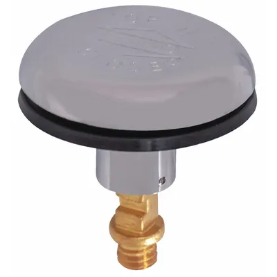 OEM Drain Stopper: Plastic, Chrome-Plated, Black, Pop Up - Stoppers & Plugs for Sink Drains