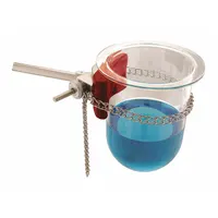 OHAUS Column Clamp: Clamp Chain, Zinc, 7 3/8 in Overall Lg, 2_3 Prongs, 1 3/8 in Min Jaw Opening (MPN CLS-CHAINZM)