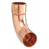 NIBCO Sweat Fitting Elbow: 3/8 in CTS x 3/8 in CTS, Cup x FTG, Wrot Copper (MPN U607LT 3/8)