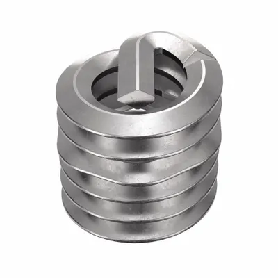 HELI-COIL Screw-Locking Tangless Helical Insert, #10-24, Plain, 100 PK - Screw-Locking Tangless Helical Inserts
