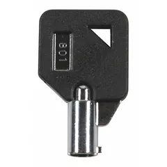 Nickel key with silver finish, 1 1/4 in overall length. Supplied as a 2-pack. For use with Select-Alert Alarm covers.