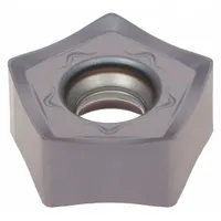Pentagon indexable milling insert with five cutting edges for face and shoulder milling of steel and cast iron. Features AH3135 grade and MJ chipbreaker geometry. Suitable for general machining applications requiring consistent surface finish