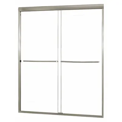 FOREMOST Shower Door: 44 in Min. Door Wd, 48 in Max. Door Wd, 72 in Overall Ht - Double-Sliding Shower Doors