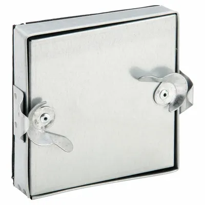 Dayton Duct Access Door: 6 in x 6 in, 24 ga, Steel, Double Cam, Tab-In Hinge - Flat Access Doors