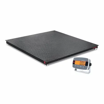 OHAUS Floor Scale: 5,000 lb Wt Capacity - Imperial, 1 lb/0.5 kg Readability, Floor Scale - Floor Scales