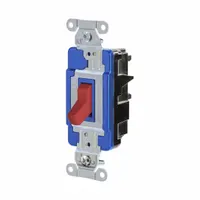 HUBBELL Wall Switch: Toggle Switch, 3-Way, Maintained, Red, 120/277V AC, 15 A (MPN HBL1203STR)