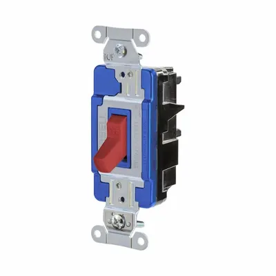 HUBBELL Wall Switch: Toggle Switch, 3-Way, Maintained, Red, 120/277V AC - Toggle Wall Switches