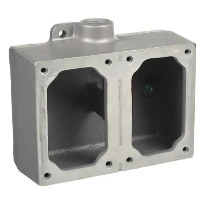 APPLETON ELECTRIC Mounting Body: 2 Gangs, Iron, 1/2 in Hub Size, Dead End - 2-Gang Hazardous Location Electrical Boxes