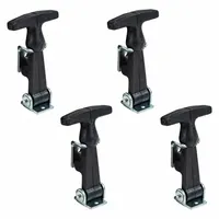 T-handle catch latch with a 4-7/8 in latch length and 2-13/64 in handle length. Features a zinc-plated carbon steel bracket for corrosion resistance. Bracket mounting style. Used for securing hoods, panels, and access doors on vehicles and equipment