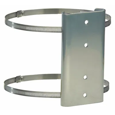 VIDEO MOUNT PRODUCTS Adaptor: Pole, Fixed, 0° Swivel, Powder Coated, Silver, For Televisions - Fixed Television Mounts