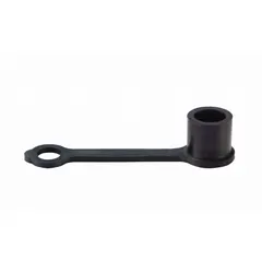 This molded rubber hydraulic hose cap protects hose ends from dirt, moisture, and damage when not connected. It is designed for 1/8 in fittings and is suitable for use in hydraulic systems, mobile equipment, and plant maintenance to extend hose life and prevent contamination.