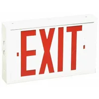 Vandal Resistant Exit Sign: Red, 2 Faces, Emergency Battery Backup, Steel, Sealed Nickel Cadmium (MPN EVRXL2RWWU)