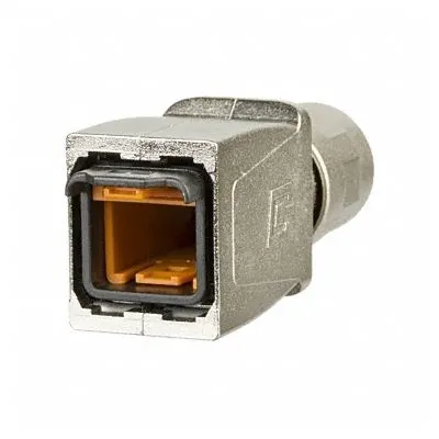 METZ CONNECT Plug Housing: Plug Housing, 1 Ports, Metal, IP65/IP6X/IPX7, -40°F to 158°F - Plug-Style Data & Network Connector Housings