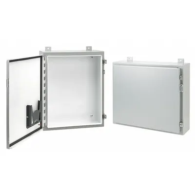HOFFMAN Enclosure: Steel, 24 in x 20 in x 6 in, NEMA 12/13, Solid Cover - Steel Dust-Tight Enclosures