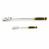 GEARWRENCH Hand Ratchet Set: Pear, Reversible, 9 in_15 1/2 in Overall Lg, 3° Min Arc Swing (MPN 81381)