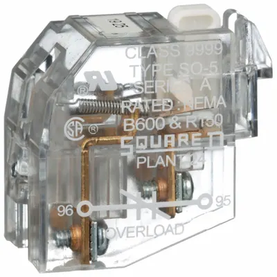 SQUARE D Overload Relay Auxiliary Contact (MPN 9999SO5) - Square D Auxiliary Contacts