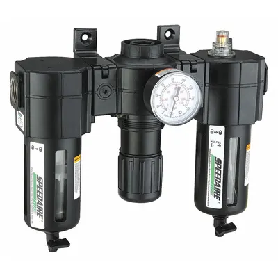 SPEEDAIRE Filter/Regulator/Lubricator: 3/8 in NPT, 114 cfm, 150 psi Max Op Pressure - Speedaire Filter, Regulator & Lubricators (FRLs)